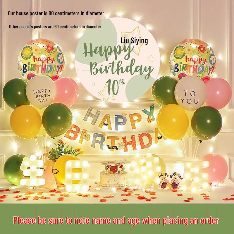 10th Birthday Party Decorations with Balloons for Kids