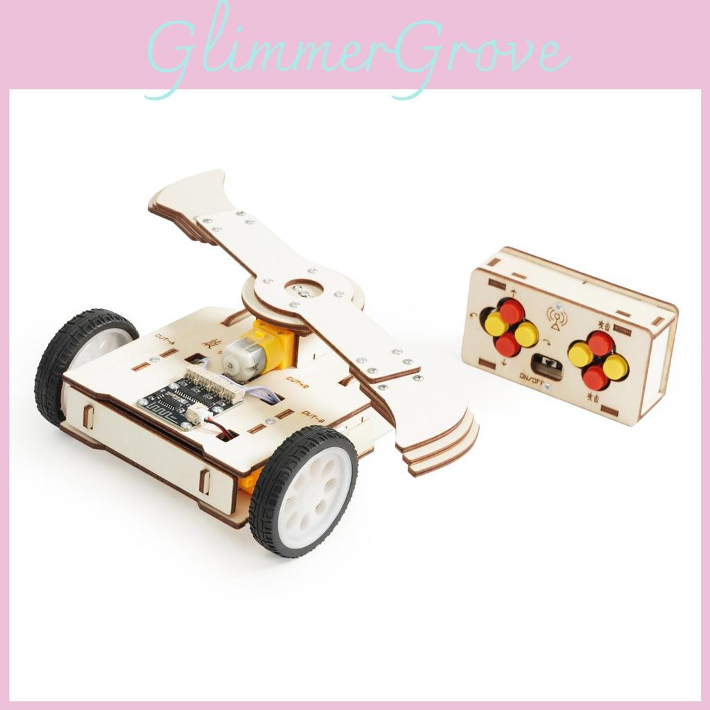 Wooden Remote Control Battle Tank Educational Toy With Electric Rotor For Kids