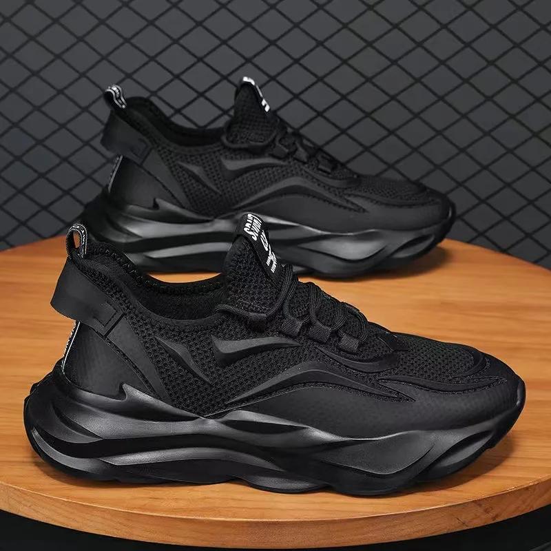 Sneakers Estive Traspiranti da Uomo Scarpe da Corsa in Mesh Confortevoli Scarpe da Tennis Casual alla Moda con Lacci Scarpe con Plateau Coreane da Uomo