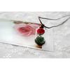 The Little Prince Rose Glass Bottle Necklace With Alloy Pendant And Leather Chain For Women