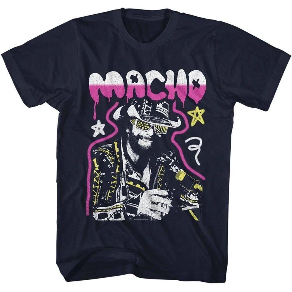 Macho Man Macho Man Graffiti Distressed Navy Wrestling  Children s T-shirt 120