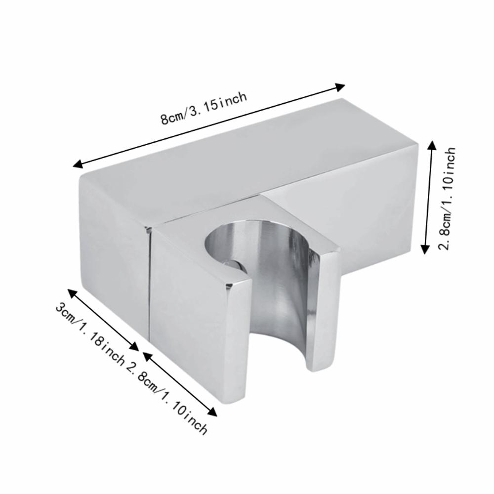 Square Shower Head Holder Wall Mount Shower Bracket Sturdy Handheld Shower Holder  Hotel Bathroom