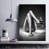 Creative Body Art Sexy Lady Portrait Black and White Wall Art Picture Digital Print Canvas Painting Background Wall Decoration