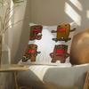 Cute Cartoon D-Domo Kun Pillow Case Pattern Printed Pillowcase For Living Room Sofa Cushion Cover & Bedroom Decor