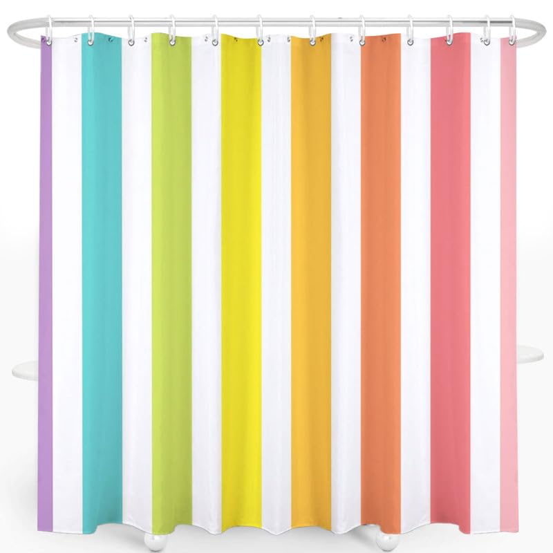 Splashing Graffiti Shower Curtain Fluid Rainbow Color Paint Style Polyester Waterproof Fabric Bath Curtains For Art Home Decor