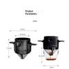 Foldable Stainless Steel Pour-Over Coffee Dripper – Portable, Reusable, Paperless