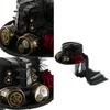 Gothic Metal Gear Hat Costume Accessory With Goggles and Rose Flower Long Veil Magicians Tall Hat for Theme Event