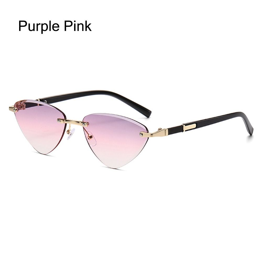 Unisex Triangular Unique Temples Shades For Women Men Cat Eye Sunglasses Cut-Edge Punk Hip-Hop Sun Glasses UV400 Protection