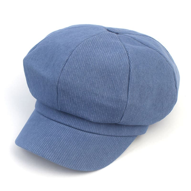 

Universal chemistry Stripe Blue Belted Newsboy Cap FREE