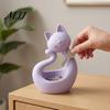 Entryway Key Storage Cat Shape 3D Printed Tray, Matte Finish Decorative Desktop PLA Material Trinket Tray Durable Ornament for Bedroom Dressing Table