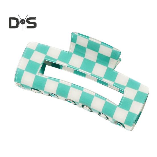 1/4Pcs Women Hair Claws Strong Fixation Plaid Pattern Design Hair Clips Versatile Lattice Hair Accessories