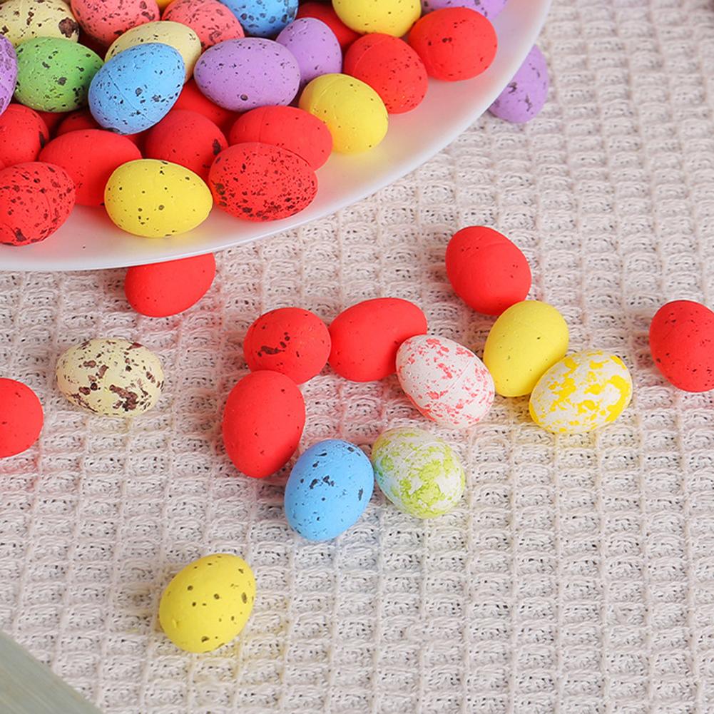 50 Pcs Easter Eggs, Reusable Easter Eggs, Colorful Mini Easter Eggs, DIY Easter Ornaments, Foam Easter Eggs For Wedding, Party Decor, Photography, Bas