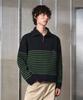 LMOOD Antwerp Stripe Ld Zip-Up Pullover Knit Navy