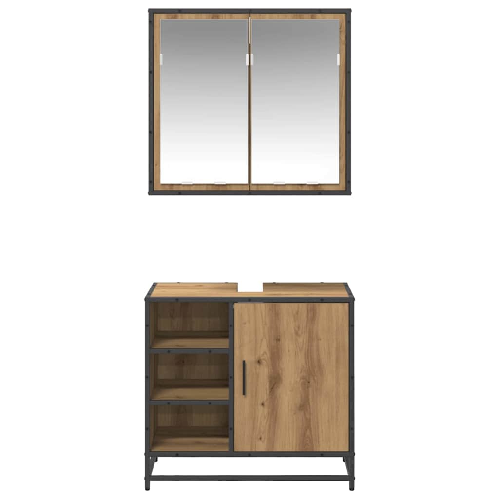 Bathroom Furniture Set 2 pcs. Artisan Oak 65 x 33 x 60 cm