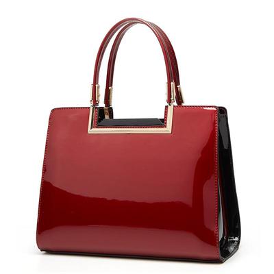 Sac pour femme en cuir laqué, sac pour femme simple et à la mode, sac portable pour femme, sac à une épaule pour femme