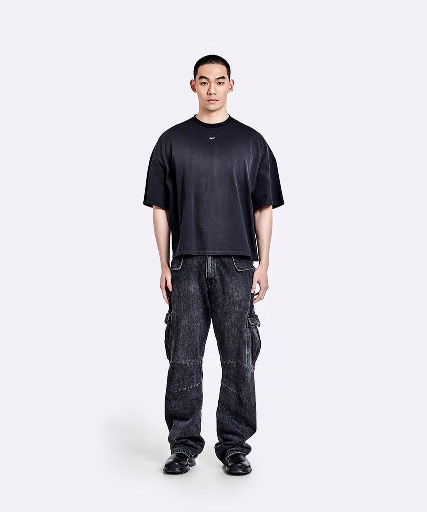 51Peosenteu Dying T Shirt - Washed Black