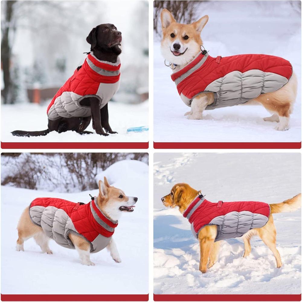 Haustierkleidung, Hunde Baumwollkleidung, Winddicht und Warm im Winter, Hunde Baumwollkleidung, Gefütterte und Verdickte Daunenbaumwollkleidung.