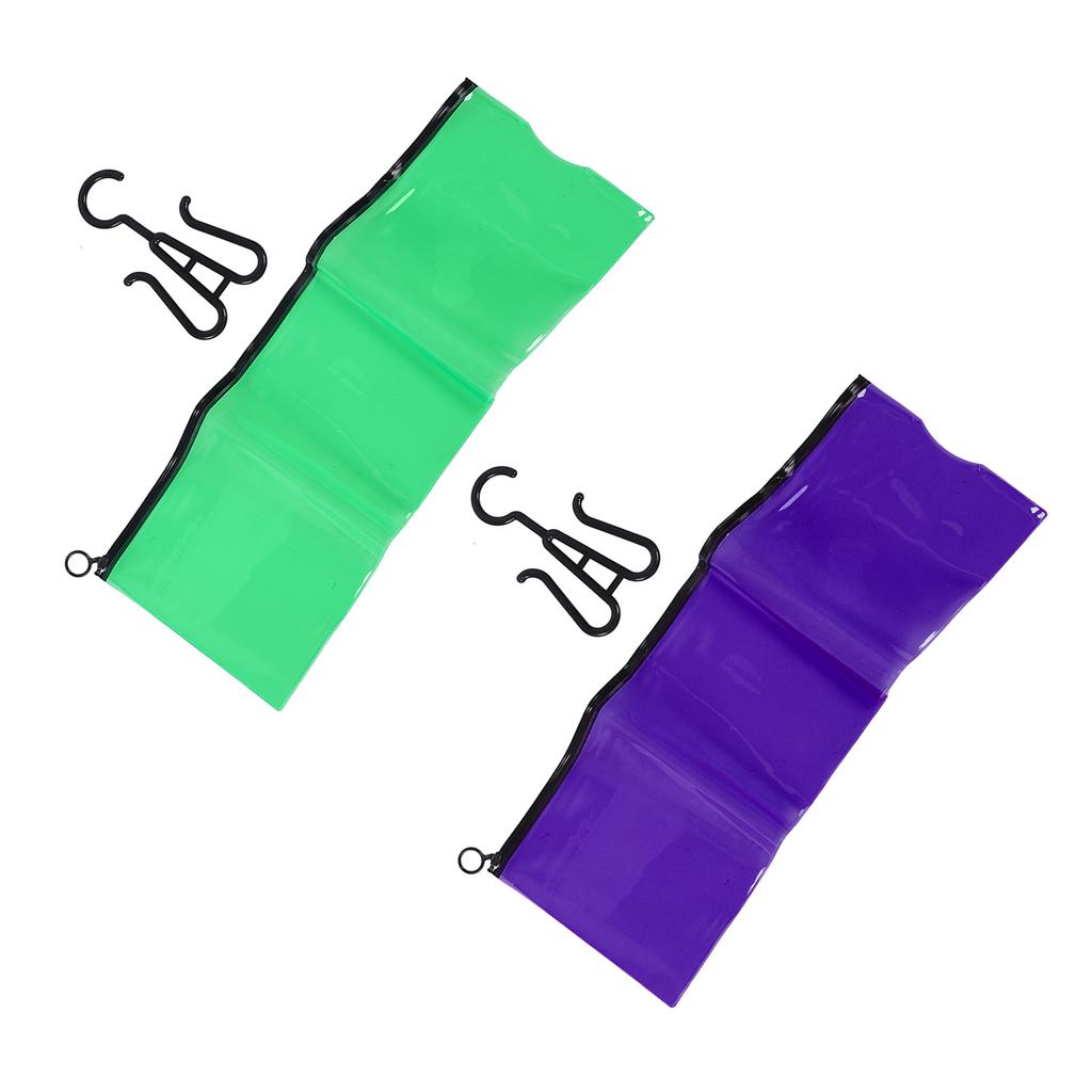 5pcs Wig Storage Bag Transparent PVC Hair Extension Holder With Hangers for Home Large Size