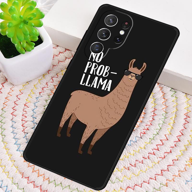 No Drama Llama No Prob-llama Alpaca Silicone Phone Case For Samsung Galaxy note 10 pro S26 S25 S24 S23 S22 S21 Plus Ultra Cover