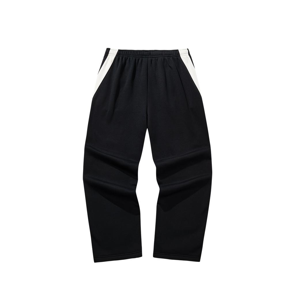 Anta Lifestyle Series Long Pants 2026 Spring Mens Straight Leg Knitted Sports Pants Men Bottoms Basic-Black 952618301-3