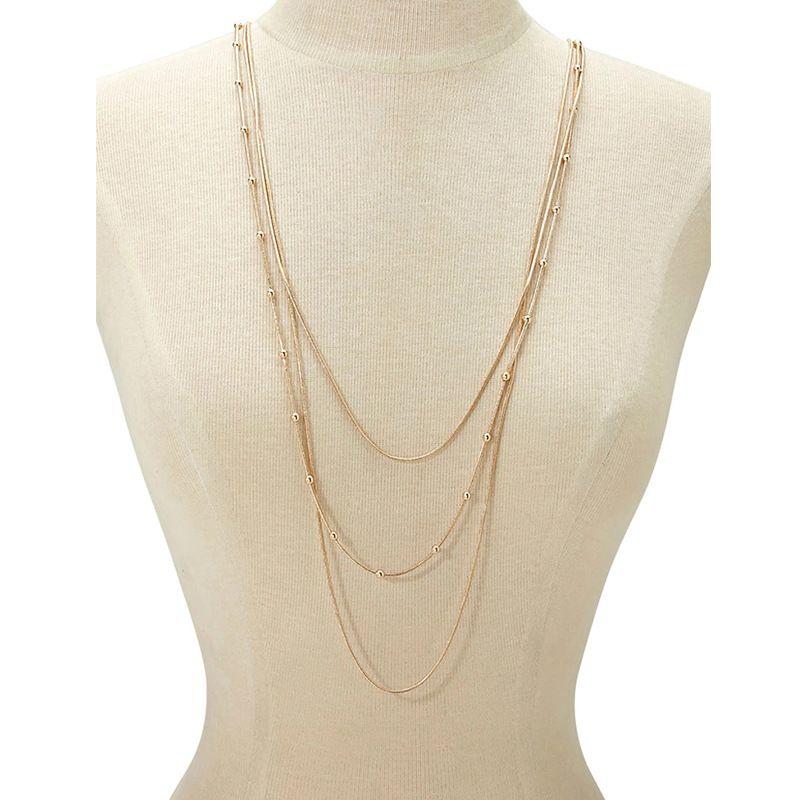 

Cross-Border Sold Jewelry Multi-Layer Bead Necklace Elegance Ball Layered Necklace Sweater Chain Fashion Trendy Necklace Jewelry Accessories for Women Silver