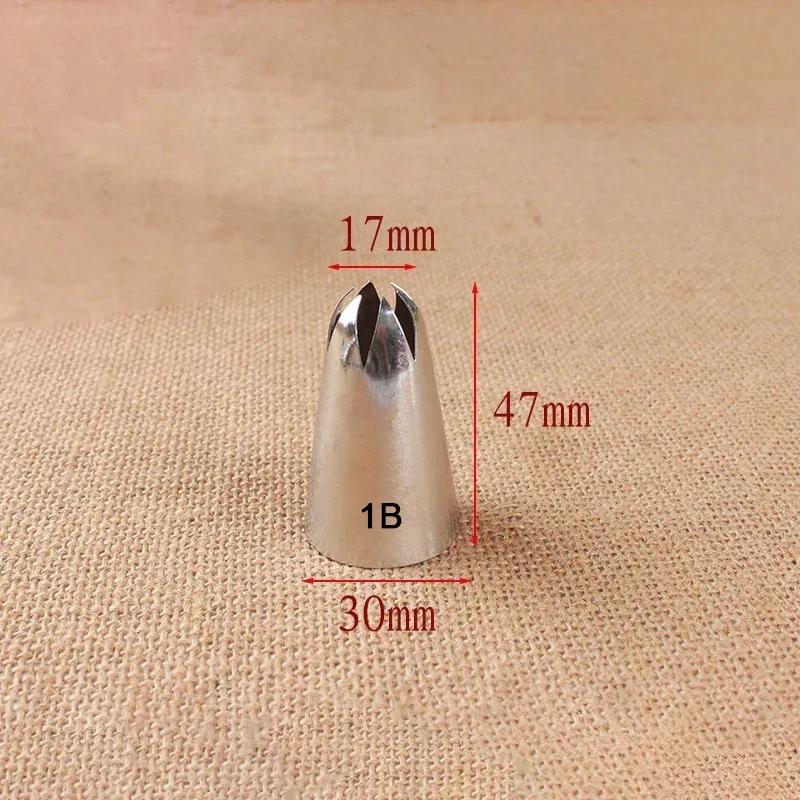 Large Pastry Nozzle Tips Set Stainless Steel Rose Flower Icing Piping Nozzles Cake Cupcake Cake Decorating Tools #1C#1B#4B