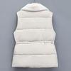Lamb Wool Stitching Down Cotton Vest Women's Winter Outer Wear Autumn and Winter Fur One Lapel Waist Waistcoat