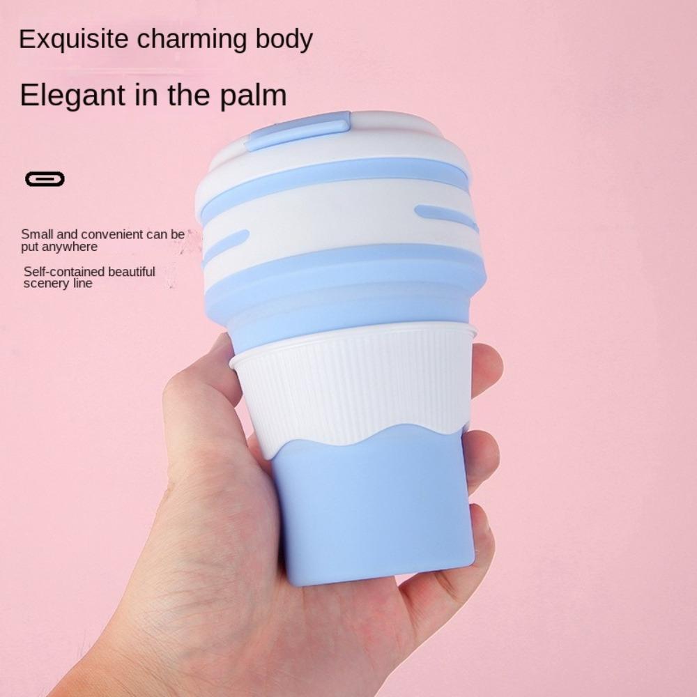 Reusable Folding Water Cup High Temperature Resistant Collapsible Drinking Cup Sports