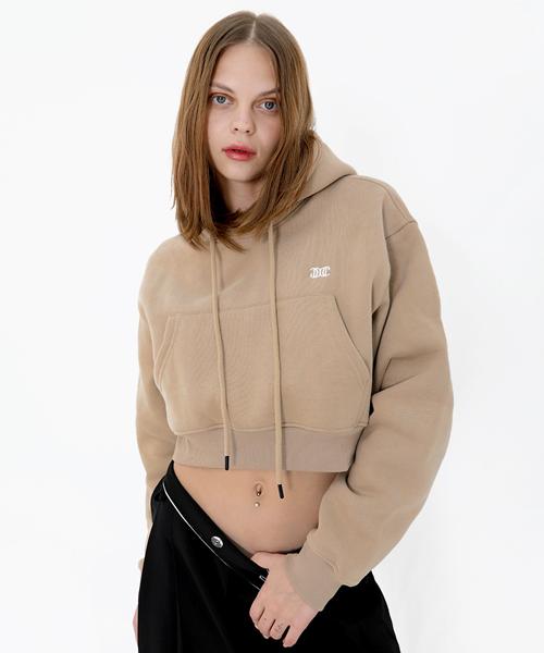 Худи с логотипом Gnimonic Fleece Crop Бежевый _ Футболка с логотипом Gnimonic Fleece Crop Бежевый Beige/Free