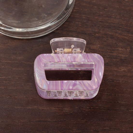 Hair Claw Hollow Square Design Back Head Hair Clip Anti-slip Teeth Strong Grip Shower Hair Clamp Versatile Hair Accessory