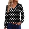 Damen Retro Bedruckte Baumwollähnliche Bluse für Lässige Tägliche Kleidung
