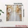 2pcs Light Luxury Floral Print 2D Flat Curtains – for Bedroom   Living Room & Office