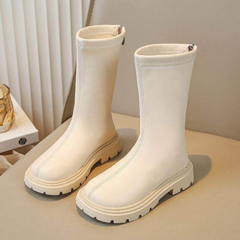 

Девочки сапоги 2025 осень и зима новые корейская версия мода высокие сапоги средние и старшие детские универсальные британский стиль сапоги принцессы Inner Length 16.7cm 26