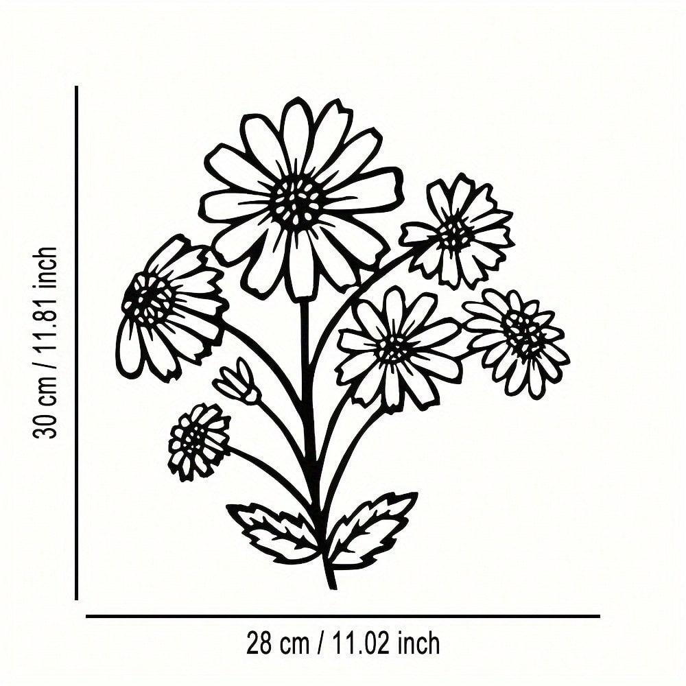 

Metal Sunflower Wall Art Modern Iron Decor Detachable Floral Design Reusable Gift різнокольоровий