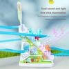 Kids Electric Climbing Stairs Toy DIY Small Penguin Dinosaur Rail Racing Track Music Roller Coaster Duck Toy For Baby Kids Gift