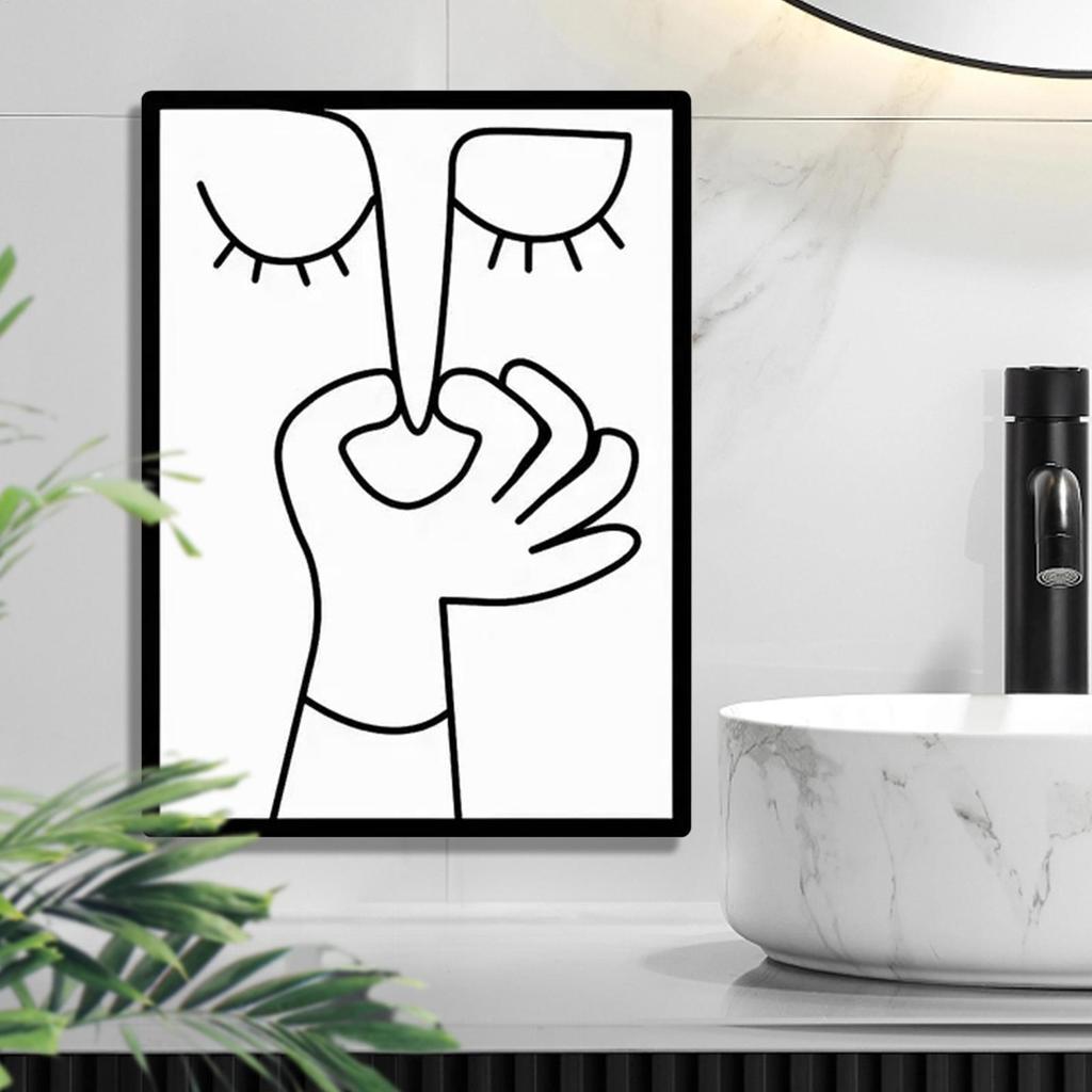 Toilet Wall Decor Funny Humorous Aesthetic Paintings Bathroom Art Signs for Home Apartment Restroom Door Family Friends Gift
