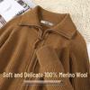 Women's 100% Wool Zip Cardigan Sweater