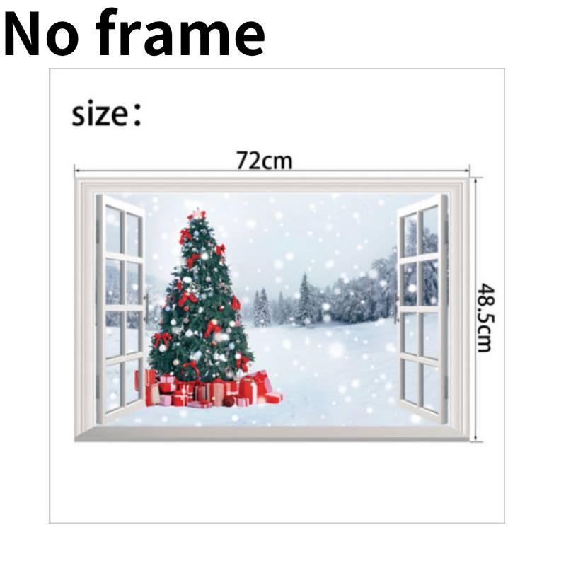 Schöner wasserdichter PVC-Wandaufkleber in Fensteroptik für Wohnzimmer und Schlafzimmer