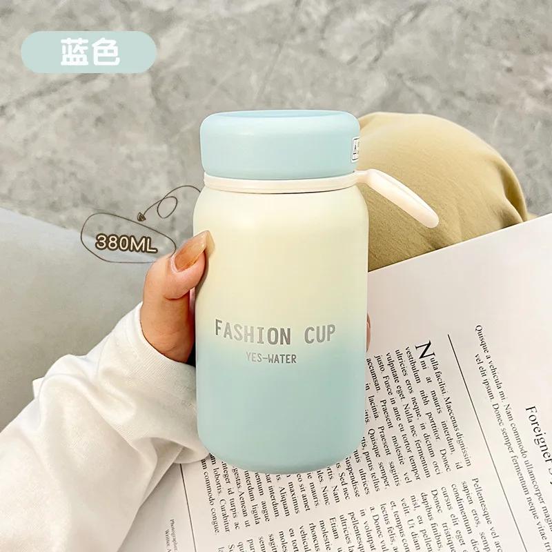 

380 мл симпатичные градиентные термосы 361 бутылка из нержавеющей стали портативный термос чашка кофейная кружка для леди путешествия шоппинг офис использование 380ml