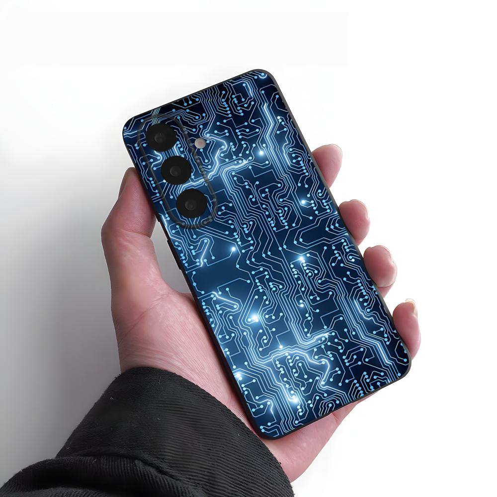 Creative Circuit Board Phone Case For Samsung S26 S25 Plus S20 S20 Plus S22 Ultra S23 FE S21 Plus S21 Ultra Soft Cover