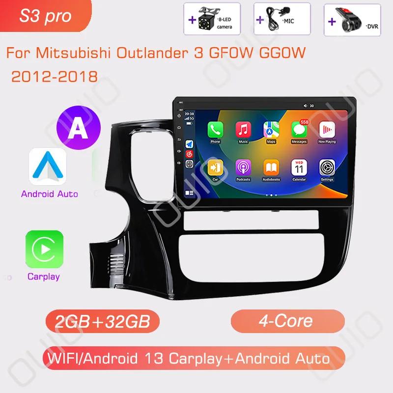 Radio Android13 Carplay Pentru Mitsubishi Outlander 3 GF0W GG0W 2012 2013-2018 Stereo Auto Player Multimedia Android Auto GPS Navi