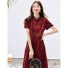 Chinese style elegant dress for ladies, versatile and full of temperament. Women's dress with waist cinched