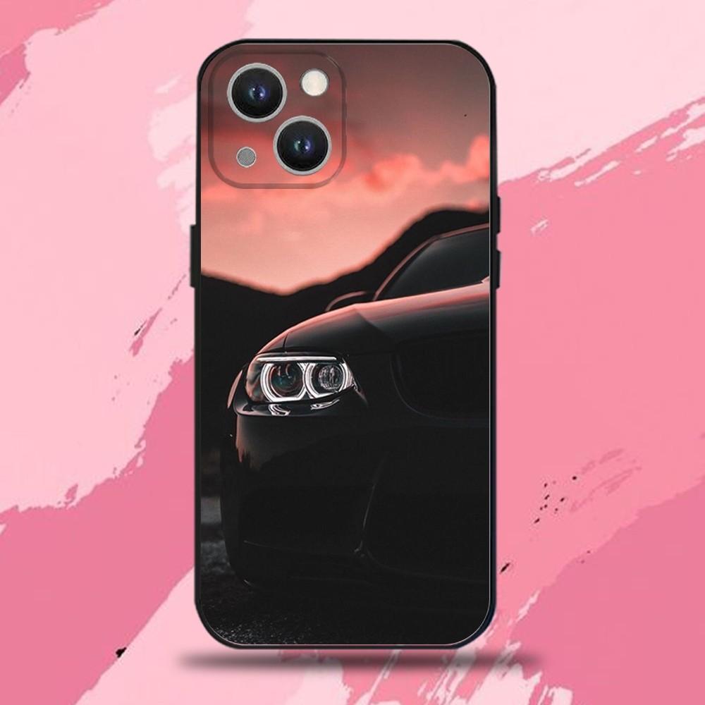 Черно-белый для B-BMW Чехол для телефона Для iPhone 16,15,14,13,12,11 Plus,Pro Max,XS,X,XR,SE,Mini,8,7,Мягкий силиконовый черный чехол iPhone15