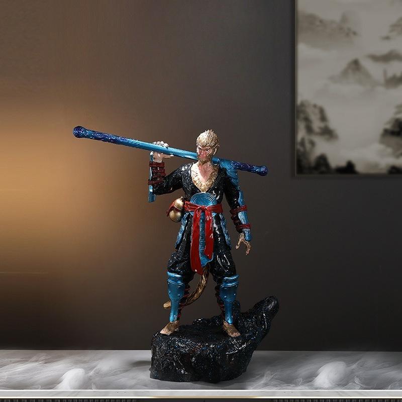1 szt. Czarny Mit Sun Wukong Ozdoba Walka do Pokonania Buddy Wielki Mędrzec Qitian Dekoracja Lądowania Dom Salon