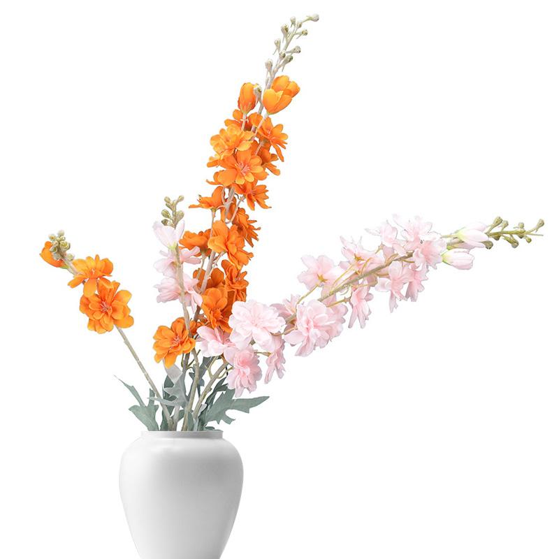 

1 шт. Фальшивый цветок 2 Вилка Ткань Дельфиниум Флокирование Искусственные цветы Фотография Реквизит Гостиная