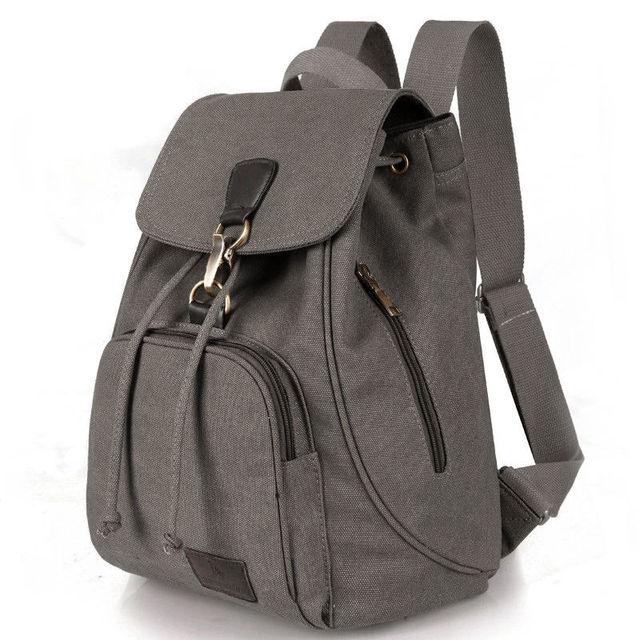 Retro Lässiger Rucksack für Damen Outdoor Reise Canvas Doppelschultertasche Schulrucksack für Studenten Schultasche