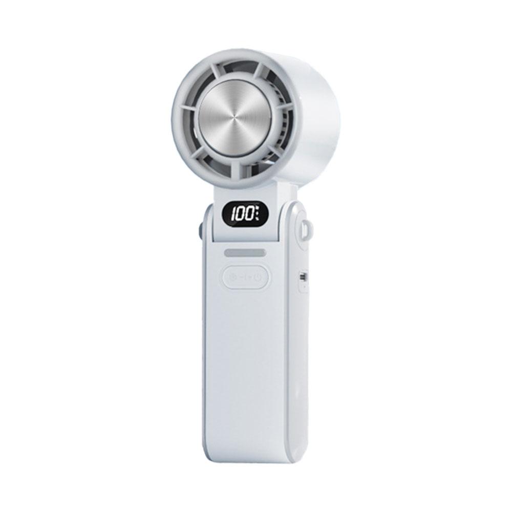 3600mAh Rechargeable Electric Handheld Fan 100 Speeds Adjustable Portable Outdoor Foldable Mini Air Cooling Turbo Fan W/ Lanyard