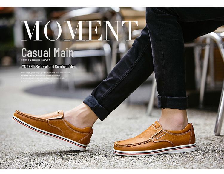 Sapatos Mocassins de Couro Masculinos Plus Size - Sapatos Formais e Casuais para Escritório.
