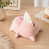 Cute Lying Pig Ceramic Tissue Box Large Capacity Decorative Ceramic Pig Tissue Box Household Ornament Paper Towel Holder