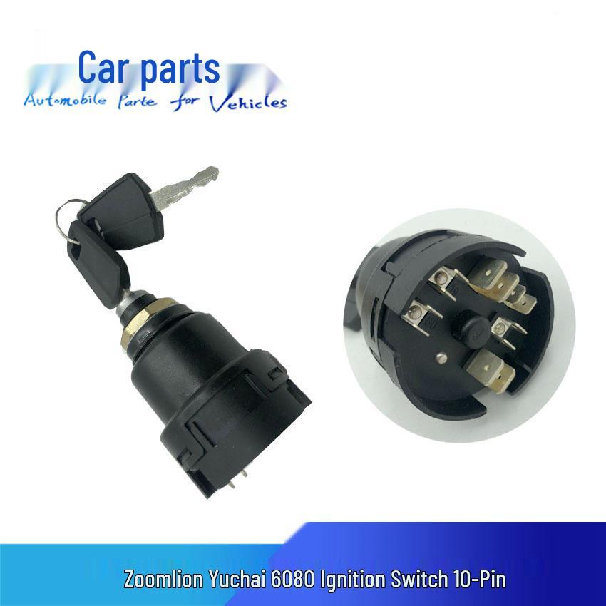 Ignition Switch Key for Zoomlion Yucai 60/80 Excavators